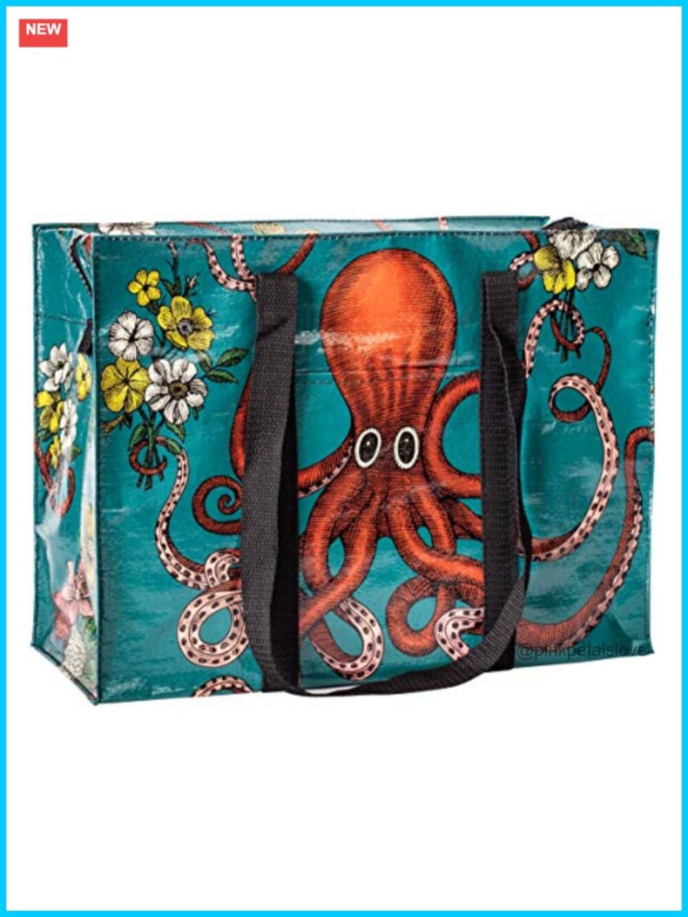 Reusable Shoulder Tote Bag with Hefty Zipper, 95% Recycled Material